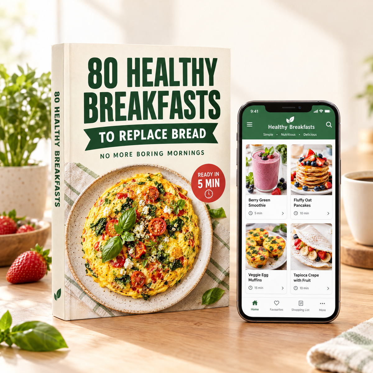80 Healthy Breakfasts — book and recipe app