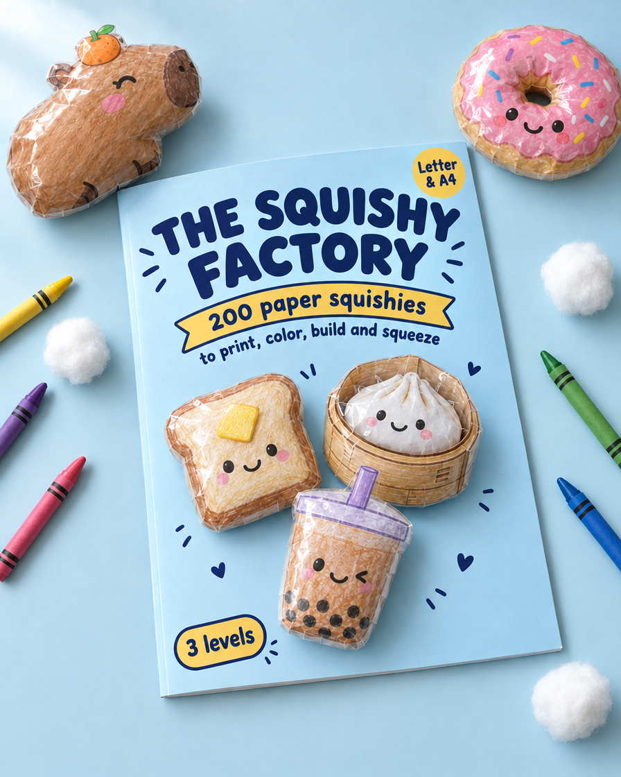 The Squishy Factory: 200 printable paper squishies